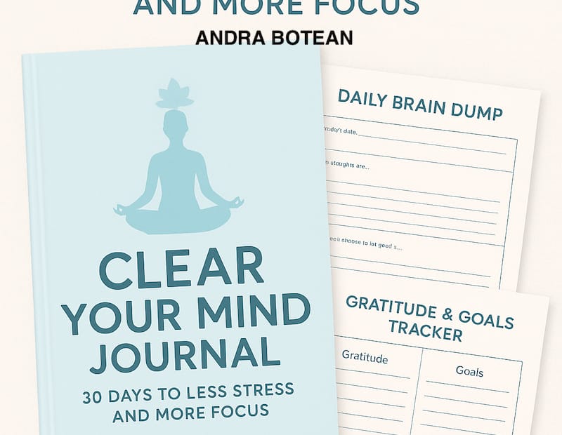 📦 Clear Your Mind Bundle – 30-Day Journal + Printables Pack (eBooks)